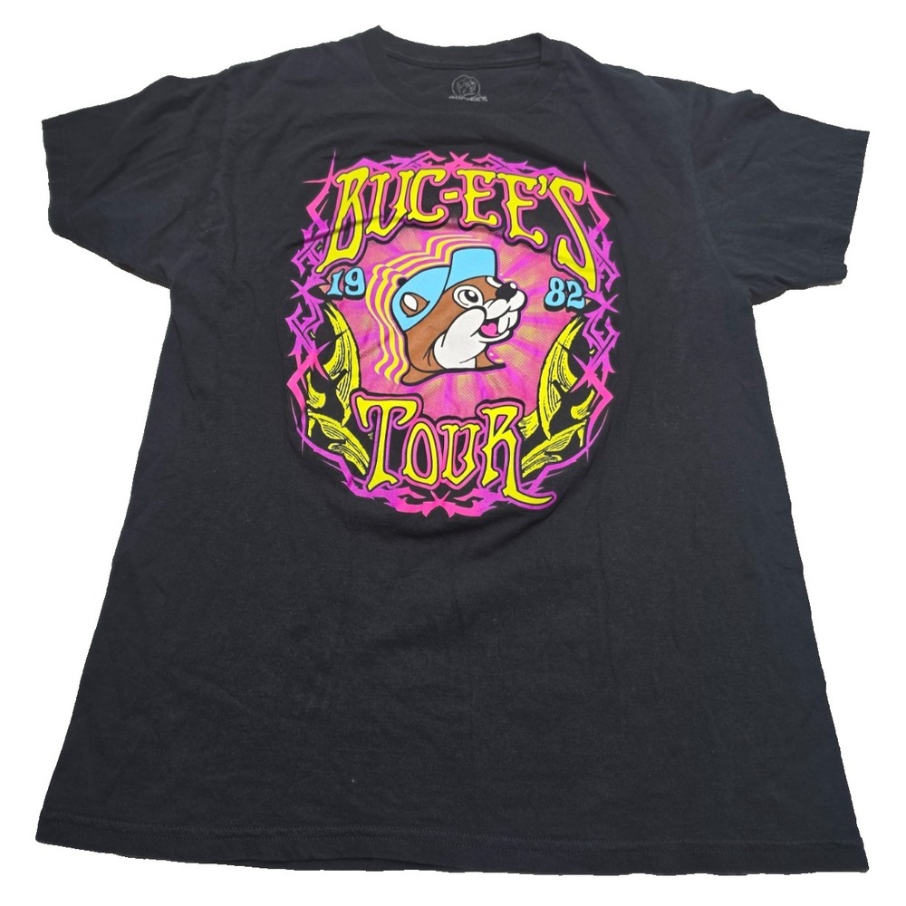 Bucee's Tour Black Short Sleeve T-Shirt Adult Medium 100% Cotton